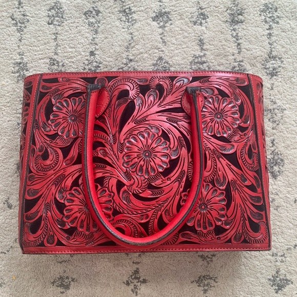 Handbags - Virginia Handbags Red Leather Bag